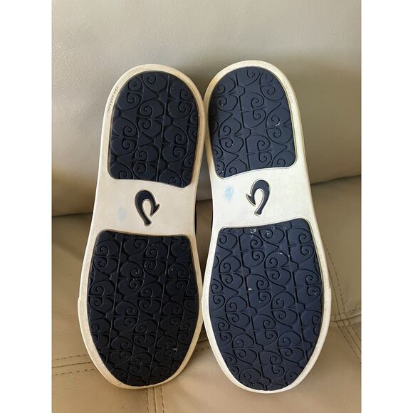 OluKai Women's US 8.5 EU 38.5 Pehuea Navy Mesh Slip On Drop Heel Shoes Sneakers - Picture 4 of 7